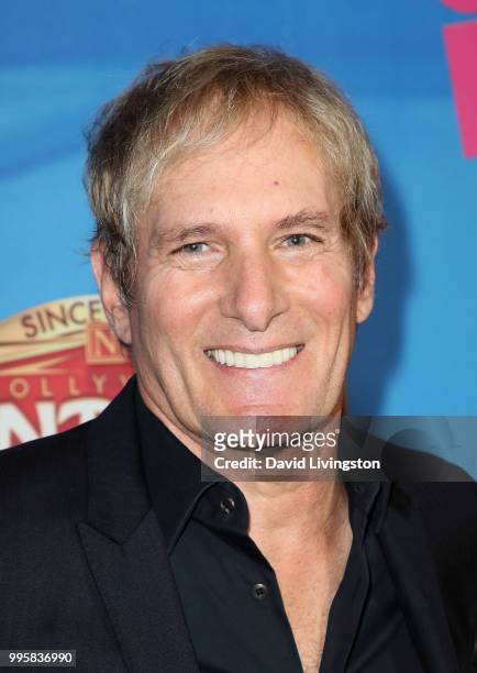 Singer Michael Bolton attends a celebration of the Los Angeles engagement of "On Your Feet!", the Emilio and Gloria Estefan Broadway musical, at the...