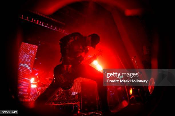 Gareth McGrillen of Pendulum performs on stage at Southampton Guildhall on May 15, 2010 in Southampton, England.