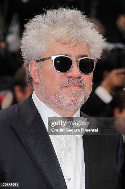 Director Pedro Almodovar attends the 'You Will Meet A Tall Dark Stranger' Premiere held at the Palais des Festivals during the 63rd Annual...