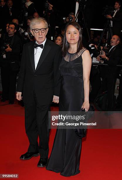 Director Woody Allen and his wife Soon-Yi Previn depart the 'You Will Meet A Tall Dark Stranger' Premiere at the Palais des Festivals during the 63rd...