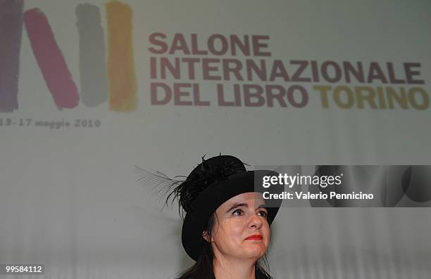 Amelie Nothomb attends the ''Il viaggio d'inverno'' book presentation during the 2010 Turin International Book Fair on May 15, 2010 in Turin, Italy.