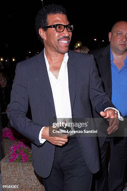 Lionel Richie arrives at the Jimmy'z Club of Cannes on May 15, 2010 in Cannes, France.