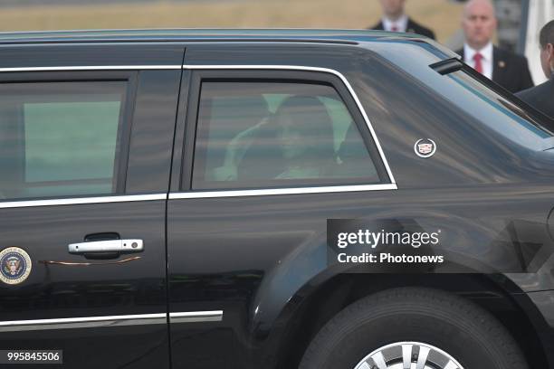 - Arrivée à Melsbroek de Donald J. Trump & Melania TRump , Président des Etats-Unis d'Amérique, en visite dans la capitale pour la réunion de l'Otan...