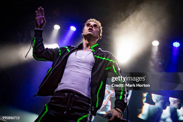 Machine Gun Kelly performs on Day 5 of the RBC Bluesfest at LeBreton Flats on July 10, 2018 in Ottawa, Canada.