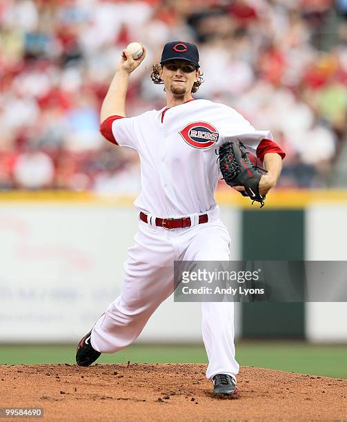 Mike Leake of the Cincinnati Reds throws a pitch during the Gillette Civil Rights Game against the St. Louis Cardinals at Great American Ball Park on...