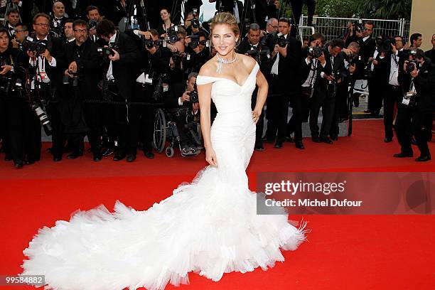 Elsa Pataky attends the 'You Will Meet A Tall Dark Stranger' premiere at the Palais des Festivals during the 63rd Annual Cannes Film Festival on May...
