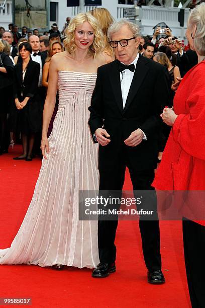 Naomie Watts and Woody Allen attend the 'You Will Meet A Tall Dark Stranger' premiere at the Palais des Festivals during the 63rd Annual Cannes Film...