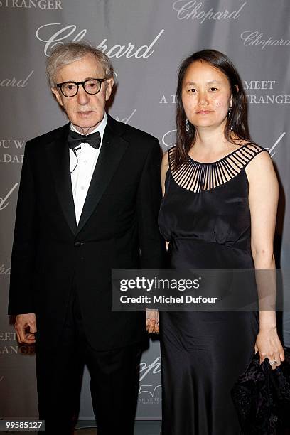 Woody Allen and Soon-Yi Previn attend the Chopard Lounge Party, at Hotel Martinez, during the 63th international film festival, on May 15, 2010 in...