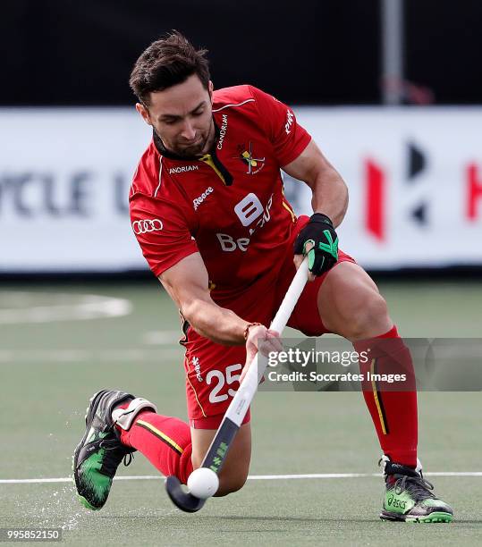 Loick Luypaert of Belgium during the Champions Trophy match between Australia v Belgium at the Hockeyclub Breda on June 23, 2018 in Breda Netherlands