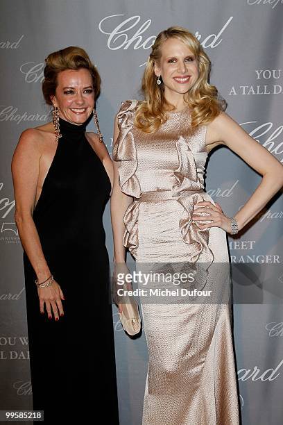 Caroline Gruosi Scheufele and Lucy Punch attend the Chopard Lounge Party, at Hotel Martinez, during the 63th international film festival, on May 15,...