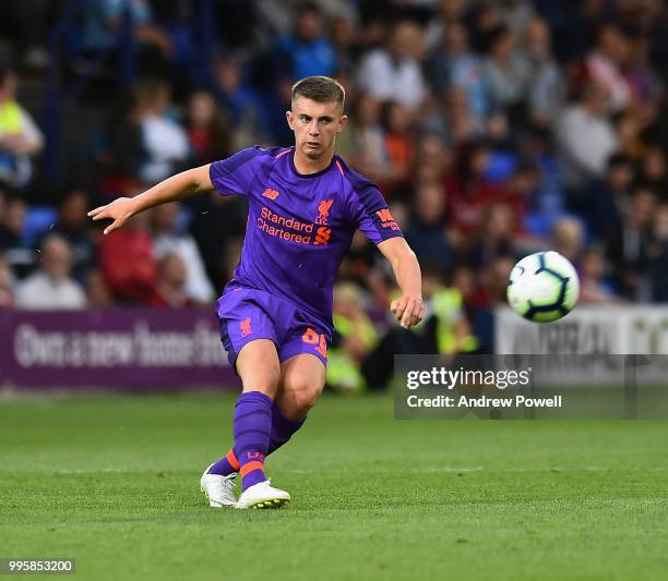 Ben Woodburn of Liverpool during the pre-season friendly match between Tranmere Rovers and Liverpool at Prenton Park on July 10, 2018 in Birkenhead,...