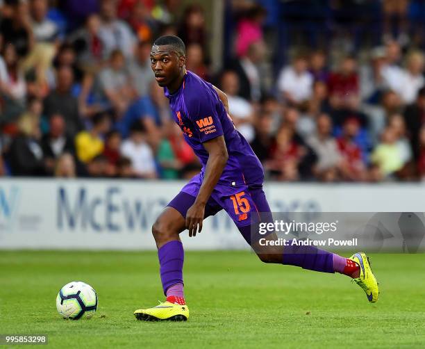 Daniel Sturridge of Liverpool during the pre-season friendly match between Tranmere Rovers and Liverpool at Prenton Park on July 10, 2018 in...