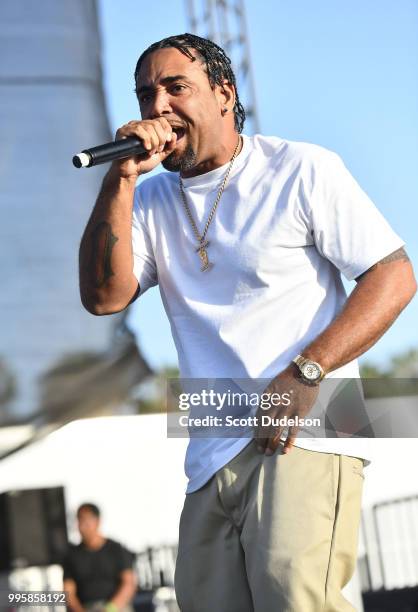 Rapper Mack 10 performs onstage during the Summertime in the LBC music festival on July 7, 2018 in Long Beach, California.