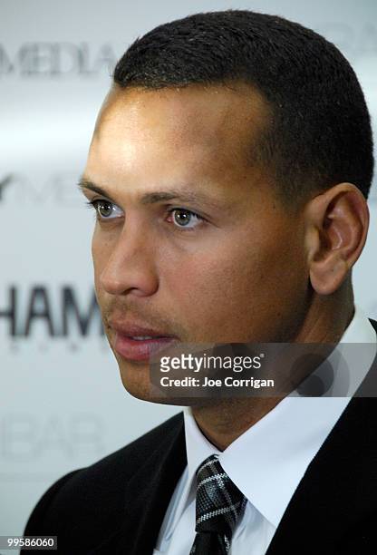 New York Yankee third baseman Alex Rodriguez attends the Gotham Magazine Cover Party for Alex Rodriguez at Highbar on May 15, 2010 in New York City.