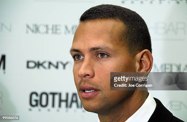 New York Yankee third baseman Alex Rodriguez attends the Gotham Magazine Cover Party for Alex Rodriguez at Highbar on May 15, 2010 in New York City.