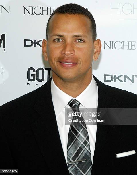 New York Yankee third baseman Alex Rodriguez attends the Gotham Magazine Cover Party for Alex Rodriguez at Highbar on May 15, 2010 in New York City.