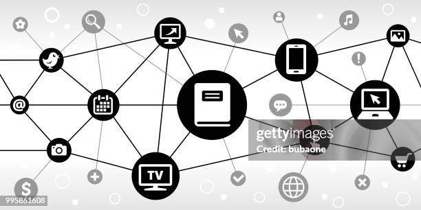 notebook internet communication technology triangular node pattern background - exercise book background stock illustrations