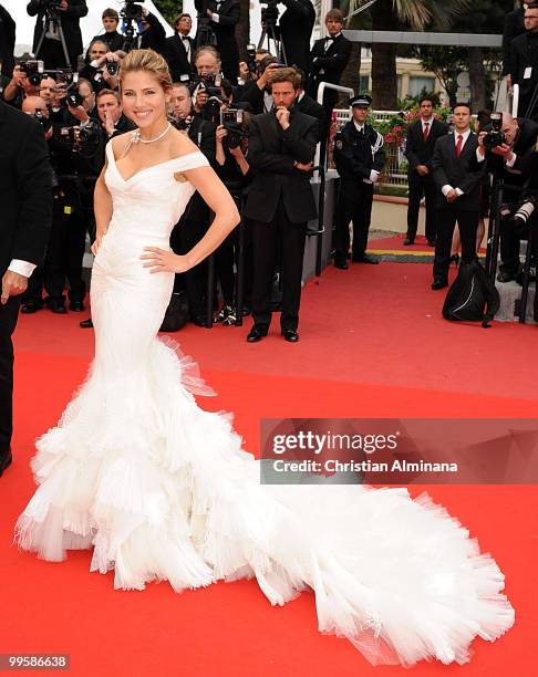 Actress Elsa Pataky attends the 'You Will Meet A Tall Dark Stranger' premiere at the Palais des Festivals during the 63rd Annual Cannes Film Festival...