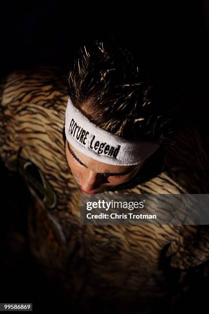 Paulie Malignaggi walks to the ring for the WBA light welterweight title fight against Amir Khan of Great Britain at Madison Square Garden on May 15,...