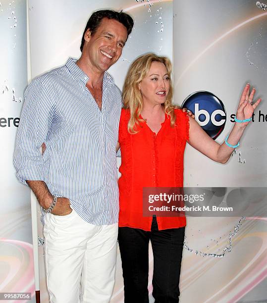 Actor David James Elliott and actress Virginia Madsen attend the Disney and ABC Television Group Summer press junket at ABC on May 15, 2010 in...