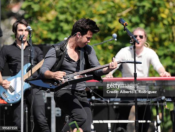 Musician Kevin Jonas performs live at the Grove to kick off the summer concert series on May 15, 2010 in Los Angeles, California.