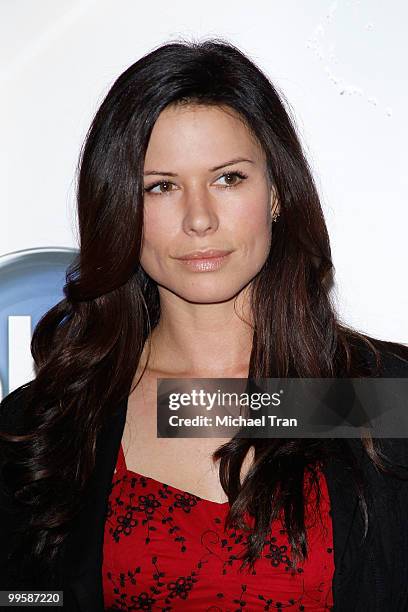 Rhona Mitra arrives to the Disney/ABC Television Group press junket held at the ABC Television Network Building on May 15, 2010 in Burbank,...