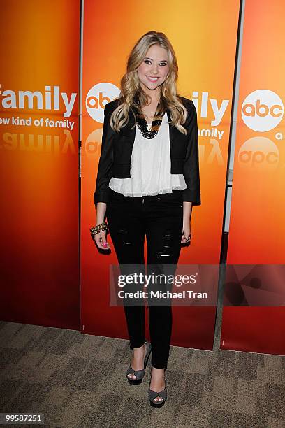 Ashley Benson arrives to the Disney/ABC Television Group press junket held at the ABC Television Network Building on May 15, 2010 in Burbank,...