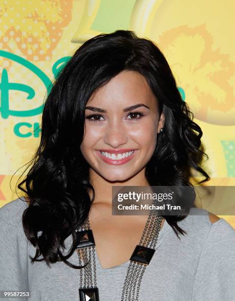 Demi Lovato arrives to the Disney/ABC Television Group press junket held at the ABC Television Network Building on May 15, 2010 in Burbank,...