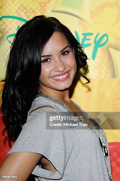 Demi Lovato arrives to the Disney/ABC Television Group press junket held at the ABC Television Network Building on May 15, 2010 in Burbank,...