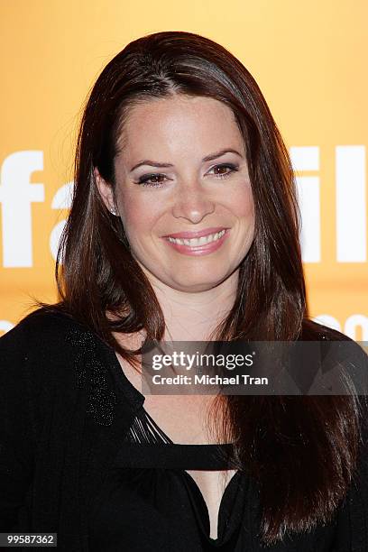 Holly Marie Combs arrives to the Disney/ABC Television Group press junket held at the ABC Television Network Building on May 15, 2010 in Burbank,...