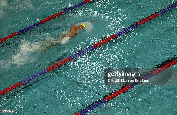 Grant Hackett of Australia in action winning the men's 1500 metres Freestyle at the Chandler Aquatic Centre during the Goodwill Games in Brisbane,...