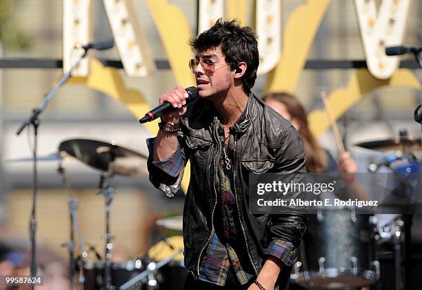 Musician Joe Jonas performs live at the Grove to kick off the summer concert series on May 15, 2010 in Los Angeles, California.