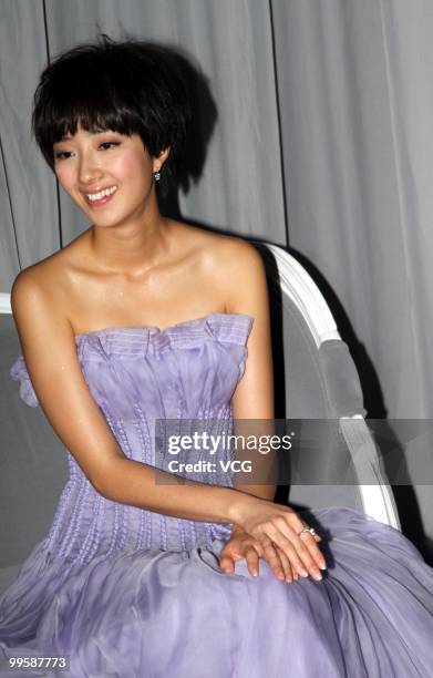 Taiwan actress Lun-mei Guey attends the Dior Cruise 2011 fashion show on May 15, 2010 in Shanghai, China.