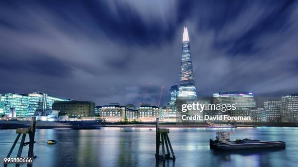 a view across the thames - foreman stock pictures, royalty-free photos & images