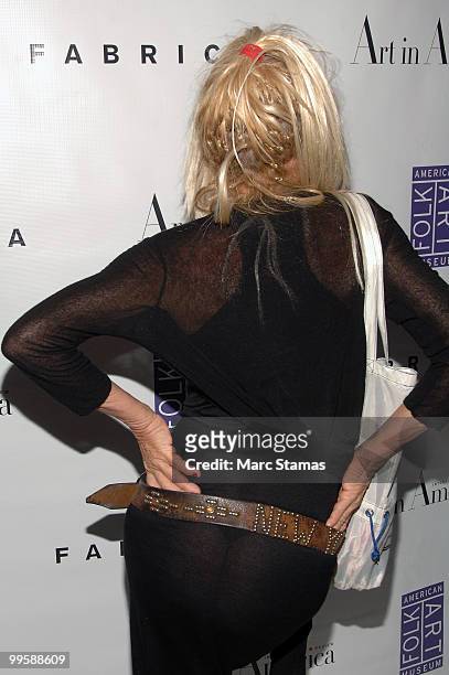 Fashion designer Betsey Johnson attends the Patti Smith Benefit Concert For The American Folk Art Museum at Espace on May 15, 2010 in New York City.