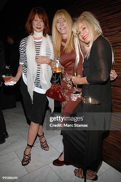 Fashion designer Betsey Johnson and guests attend the Patti Smith Benefit Concert For The American Folk Art Museum at Espace on May 15, 2010 in New...