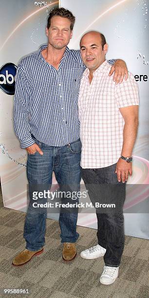 Actors Brian Van Holt and Ian Gomez attend the Disney and ABC Television Group Summer press junket at ABC on May 15, 2010 in Burbank, California.