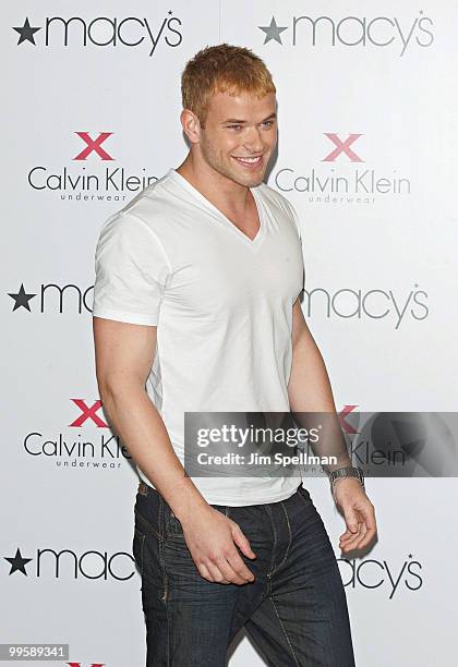 Kellan Lutz promotes Calvin Klein X Underwear at Macy's Herald Square on May 15, 2010 in New York City.