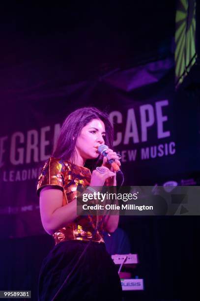 Marina Diamandis of Marina and the Diamonds performs at Concorde 2 during day three of The Great Escape Festival on May 15, 2010 in Brighton, England.