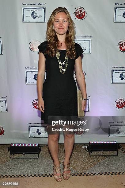 Actress Julia Stiles attends the after party for The National concert benefit presented by ZYNC from American Express at Skylight One Hanson on May...