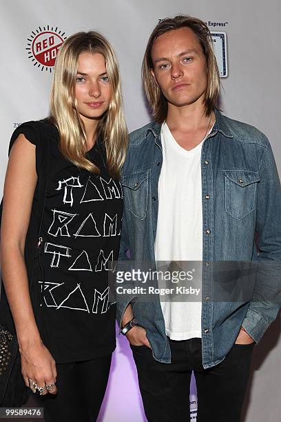 Model Jessica Hart and Nicolas Potts the after party for The National concert benefit presented by ZYNC from American Express at Skylight One Hanson...