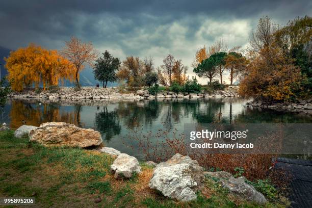autumn in riva del garda , italy - riva del garda stock pictures, royalty-free photos & images