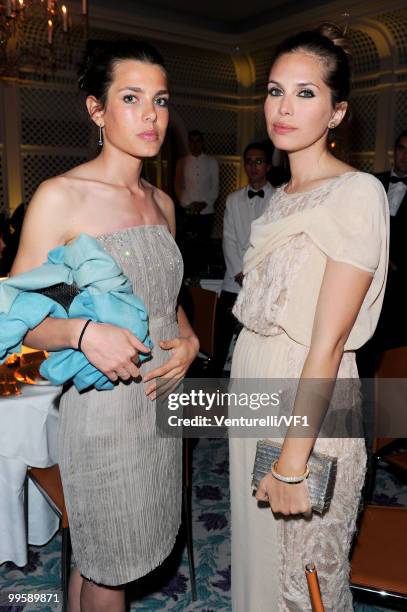 Charlotte Casiraghi and Dasha Zhukova attend the Vanity Fair and Gucci Party Honoring Martin Scorsese during the 63rd Annual Cannes Film Festival at...