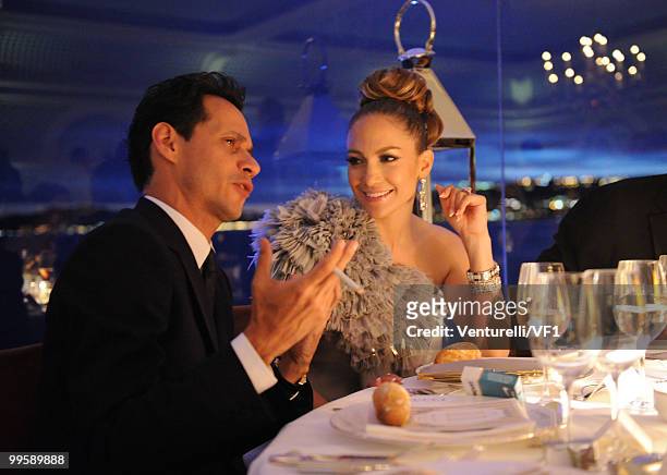 Singer/actress Jennifer Lopez and husband singer Marc Anthony attends the Vanity Fair and Gucci Party Honoring Martin Scorsese during the 63rd Annual...