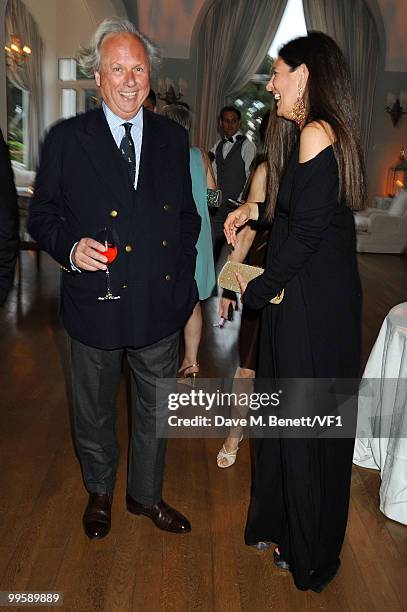 Vanity Fair Editor Graydon Carter and guest attend the Vanity Fair and Gucci Party Honoring Martin Scorsese during the 63rd Annual Cannes Film...