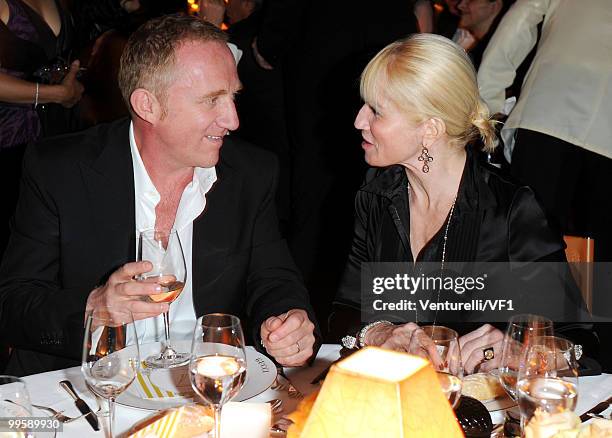 Francois Pinault and actress Ellen Barkin attend the Vanity Fair and Gucci Party Honoring Martin Scorsese during the 63rd Annual Cannes Film Festival...