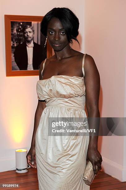 Aissa Maiga attends the Vanity Fair and Gucci Party Honoring Martin Scorsese during the 63rd Annual Cannes Film Festival at the Hotel Du Cap Eden Roc...