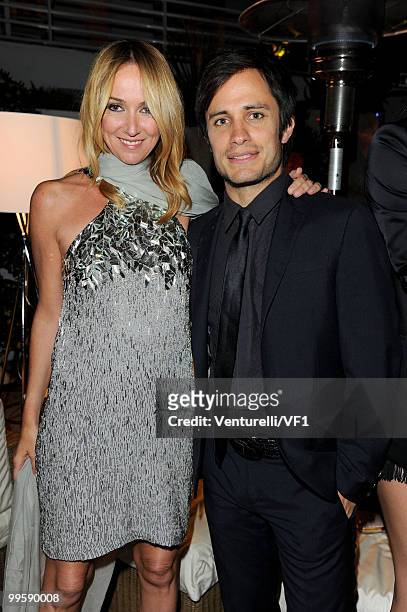 Gucci Creative Director Frida Giannini and actor Gael Garcia Bernal attend the Vanity Fair and Gucci Party Honoring Martin Scorsese during the 63rd...