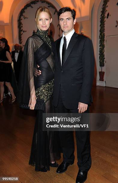 Model Karolina Kurkova and Archie Drury attend the Vanity Fair and Gucci Party Honoring Martin Scorsese during the 63rd Annual Cannes Film Festival...