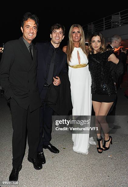 Giulio Base, Luca Argentero, Tiziana Rocca and Myriam Catania attend the Vanity Fair and Gucci Party Honoring Martin Scorsese during the 63rd Annual...